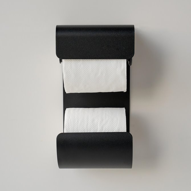 Black toilet store paper holder